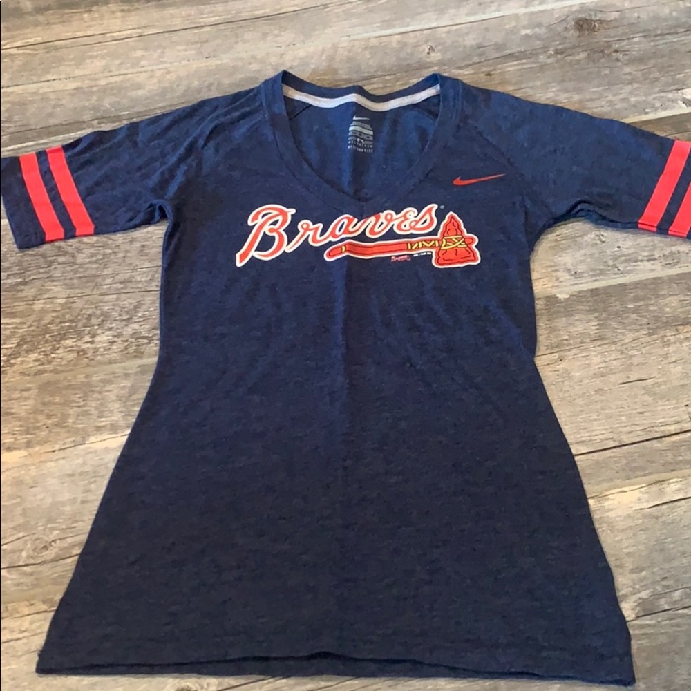 Nike Braves Short Sleeve Running Shirt